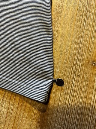 Camiseta a rayas beige y negras Maison Scotch