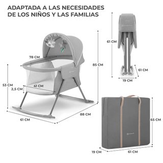 Cuna de bebé gris