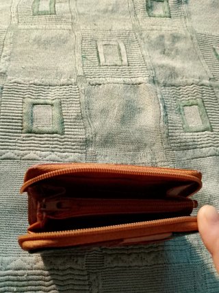 Monedero cuero multicolor
