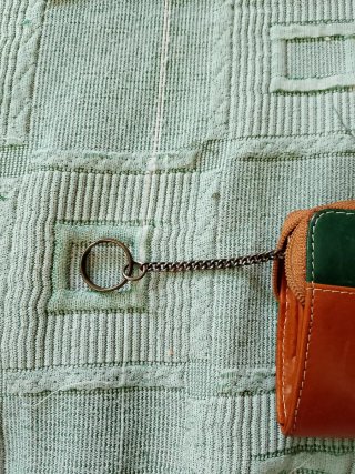 Monedero cuero multicolor