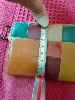 Monedero cuero multicolor
