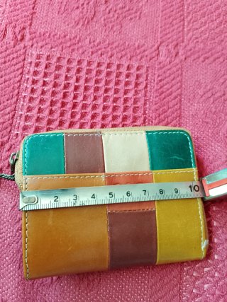 Monedero cuero multicolor