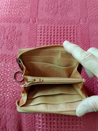 Monedero cuero multicolor