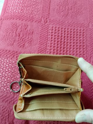 Monedero cuero multicolor
