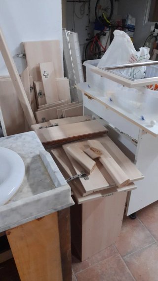 Muebles de cocina madera y cristal