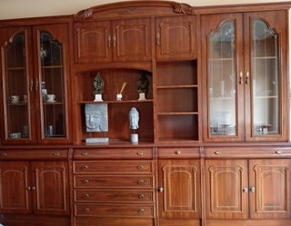 Mueble de salon clásico de madera, gran capacidad
