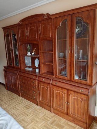 Mueble de salon clásico de madera, gran capacidad