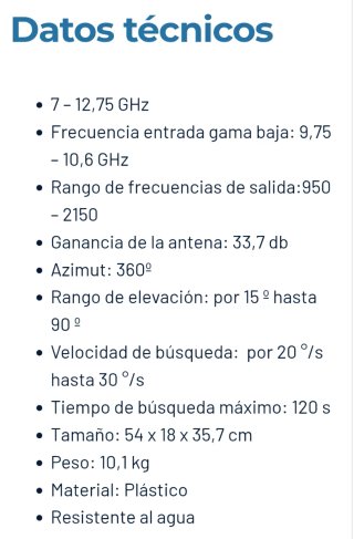 Antena Satélite Snipe 2R Autocaravana