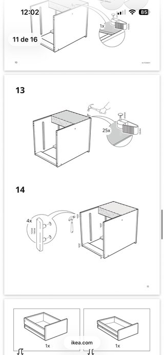 Cajonera MALM IKEA 2 cajones