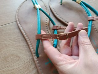 Sandalias planas turquesa mujer talla 39