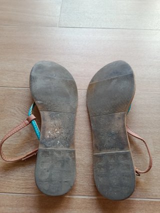 Sandalias planas turquesa mujer talla 39