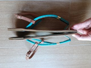 Sandalias planas turquesa mujer talla 39
