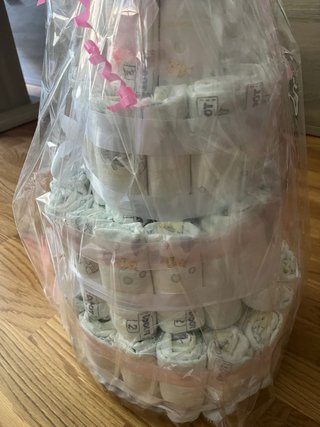 Regalo bebé niña pañales talla 2