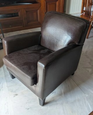 Sillón marrón chocolate