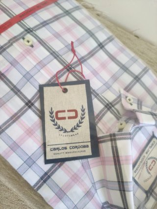 Camisa de cuadros mangas corta