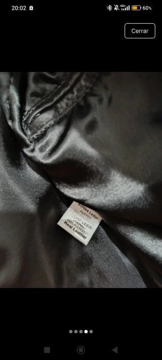 Chaqueta de cuero real hombre