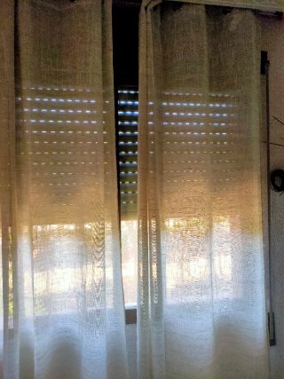 Cortinas Lino Natural blanco MIULEE 245x140
