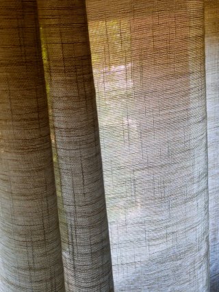 Cortinas Lino Natural blanco MIULEE 245x140