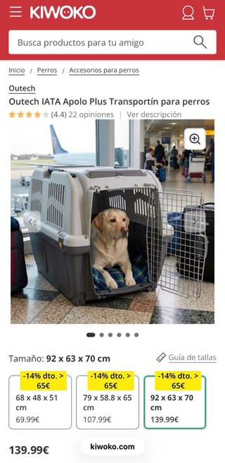 Jaula/Transportin y Colchoneta Perro Medio/Grande
