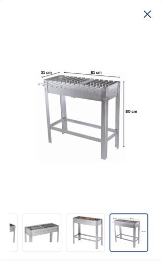 Barbacoa/Parrilla Carbón Metal  NUEVA