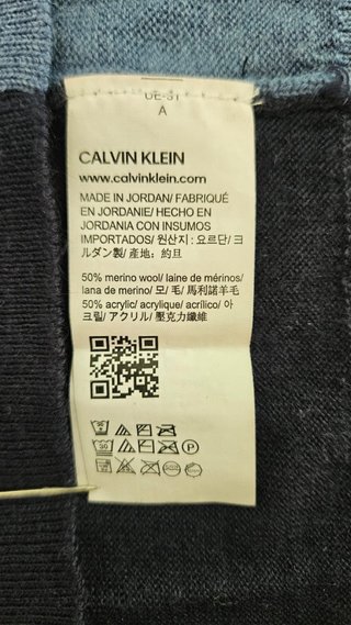 Jersey Calvin Klein hombre lana merino talla L