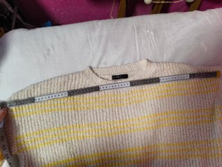 Jersey de punto rayas blanco y amarillo