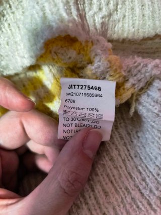 Jersey de punto rayas blanco y amarillo