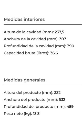 Horno sobremesa