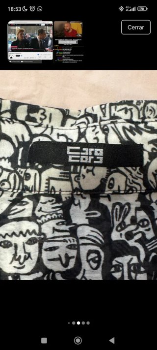 Camisa estampada manga larga