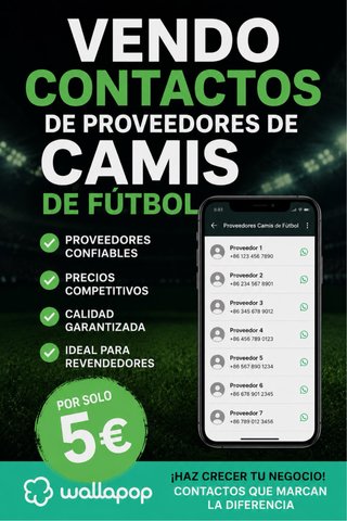 Contactos Proveedores Camisetas Fútbol