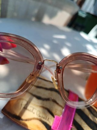 Occhiali donna vintage rosa glitterati