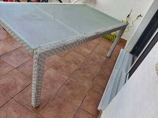 Mesa Terraza Cristal y Metal