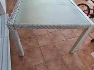 Mesa Terraza Cristal y Metal