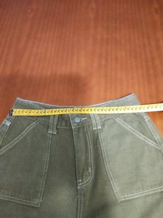 Pantalón cargo vaquero mujer verde