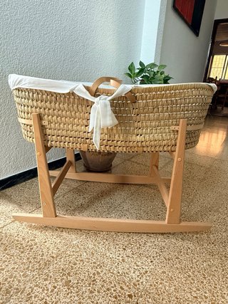 Cuna bebé mimbre