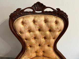 3 Sillas de Madera Antiguas Estilo Victoriano