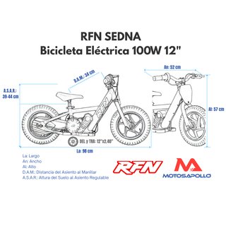 Bicicleta Eléctrica Infantil RFN 100W