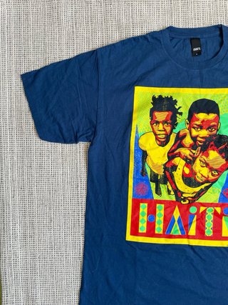 Camiseta Obey HAITI - Azul marino - Talla L