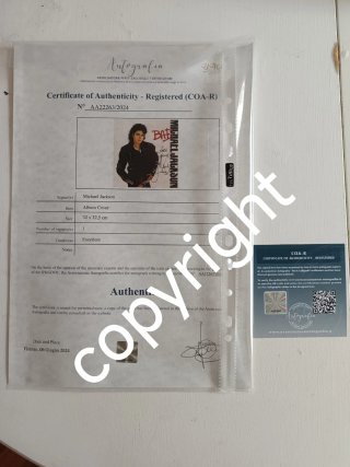 Scansione autografo Michael Jackson da originale!