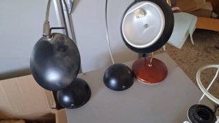 Lámpara Escritorio/Mesilla Metal y Cristal