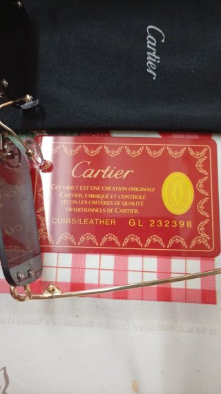 Gafas Cartier Marrón y Dorado