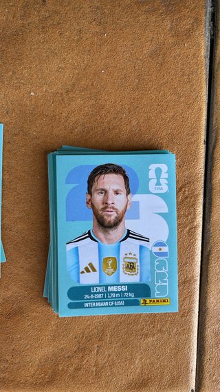 Tarjeta Messi Mundial