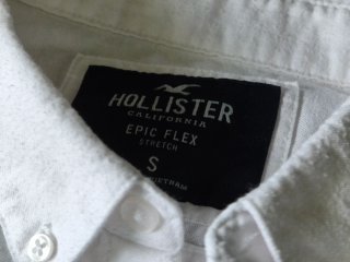 Camisa Hollister Casual Blanca Manga Corta