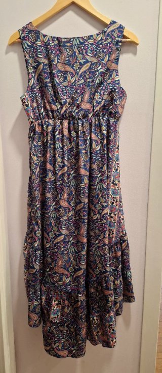 Vestido boho estampado azul
