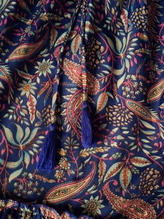 Vestido boho estampado azul