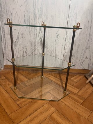 Estantería esquinera cristal 3 baldas