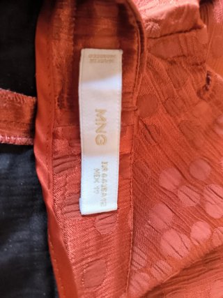 Blazer Mango Naranja Mujer