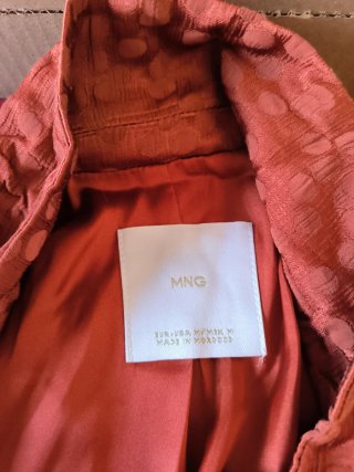 Blazer Mango Naranja Mujer