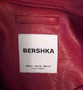 Chaqueta de cuero roja