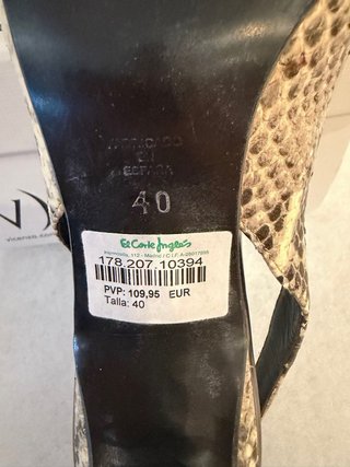 Zapatos Gloria Ortiz tacón piel serpiente